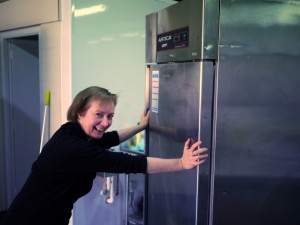 Elaine moving fridge
